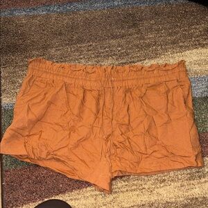 a new day Women’s Elastic-Waist Burnt Orange Athletic Shorts | Size XXL